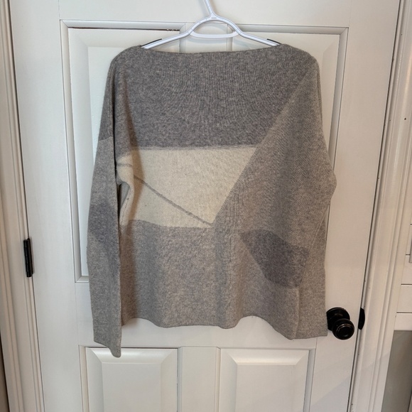 Vince Wool Cashmere geometric Colorblock Sweater 45668 - Picture 6 of 10